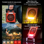 F3 Solar Powered USB Charging Portable Fan Camping Light