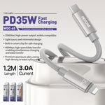 WK WDC-65 PD35W Type-C から 8ピン 急速充電データケーブル, 長さ: 1.2m, WDC-65