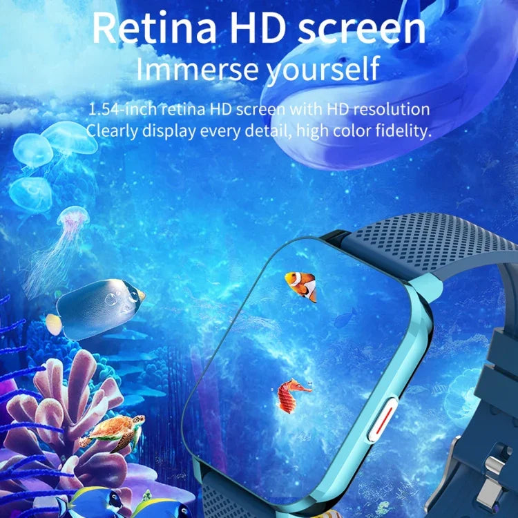 1.54インチTFTスクリーン IP67防水 ビジネススポーツシリコンバンドスマートウォッチ、睡眠モニター／心拍数モニター／血圧モニター対応、シリコンバンド