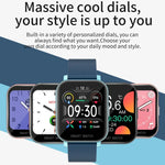 1.54インチTFTスクリーン IP67防水 ビジネススポーツシリコンバンドスマートウォッチ、睡眠モニター／心拍数モニター／血圧モニター対応、シリコンバンド
