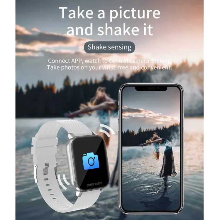 1.54インチTFTスクリーン IP67防水 ビジネススポーツシリコンバンドスマートウォッチ、睡眠モニター／心拍数モニター／血圧モニター対応、シリコンバンド