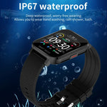 1.54インチTFTスクリーン IP67防水 ビジネススポーツシリコンバンドスマートウォッチ、睡眠モニター／心拍数モニター／血圧モニター対応、シリコンバンド
