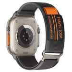 xDfind ダブルセクションメタルバックルループナイロン編みウォッチバンド、Apple Watch 46mm / 49mm / 45mm / 44mm 用、Apple Watch 42mm / 41mm / 40mm / 38mm 用