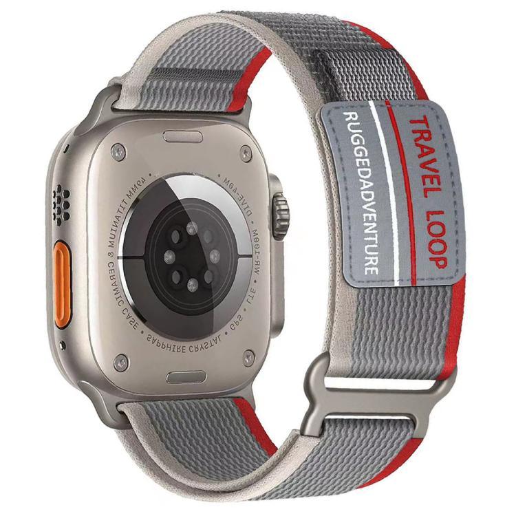 xDfind ダブルセクションメタルバックルループナイロン編みウォッチバンド、Apple Watch 46mm / 49mm / 45mm / 44mm 用、Apple Watch 42mm / 41mm / 40mm / 38mm 用