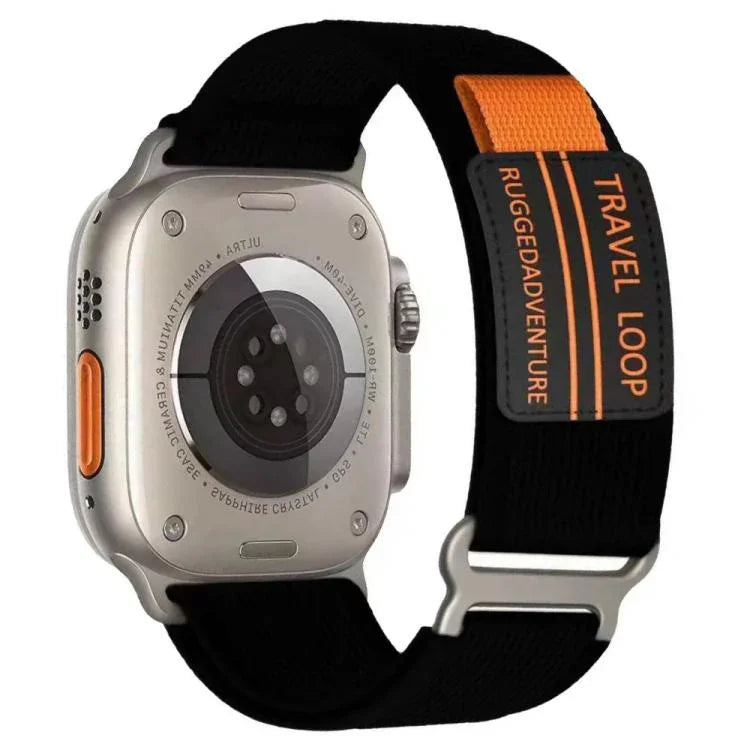 xDfind ダブルセクションメタルバックルループナイロン編みウォッチバンド、Apple Watch 46mm / 49mm / 45mm / 44mm 用、Apple Watch 42mm / 41mm / 40mm / 38mm 用