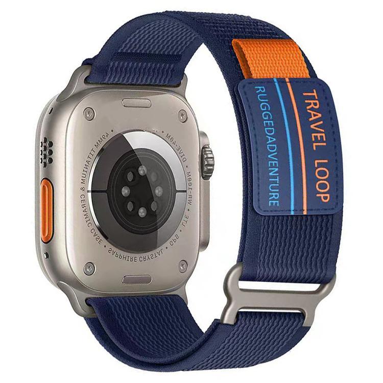 xDfind ダブルセクションメタルバックルループナイロン編みウォッチバンド、Apple Watch 46mm / 49mm / 45mm / 44mm 用、Apple Watch 42mm / 41mm / 40mm / 38mm 用