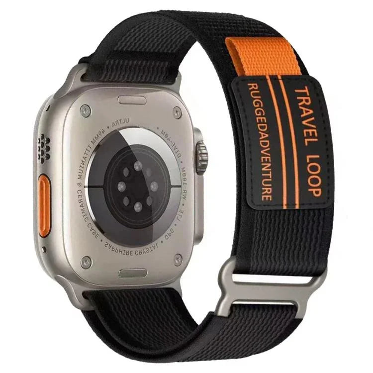 xDfind ダブルセクションメタルバックルループナイロン編みウォッチバンド、Apple Watch 46mm / 49mm / 45mm / 44mm 用、Apple Watch 42mm / 41mm / 40mm / 38mm 用