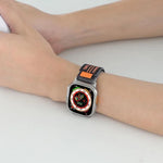 xDfind ダブルセクションメタルバックルループナイロン編みウォッチバンド、Apple Watch 46mm / 49mm / 45mm / 44mm 用、Apple Watch 42mm / 41mm / 40mm / 38mm 用