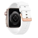 無地ローズゴールドバックルシリコンウォッチバンド、Apple Watch 42mm / 41mm / 40mm / 38mm 用