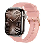 無地ローズゴールドバックルシリコンウォッチバンド、Apple Watch 42mm / 41mm / 40mm / 38mm 用