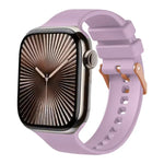無地ローズゴールドバックルシリコンウォッチバンド、Apple Watch 42mm / 41mm / 40mm / 38mm 用