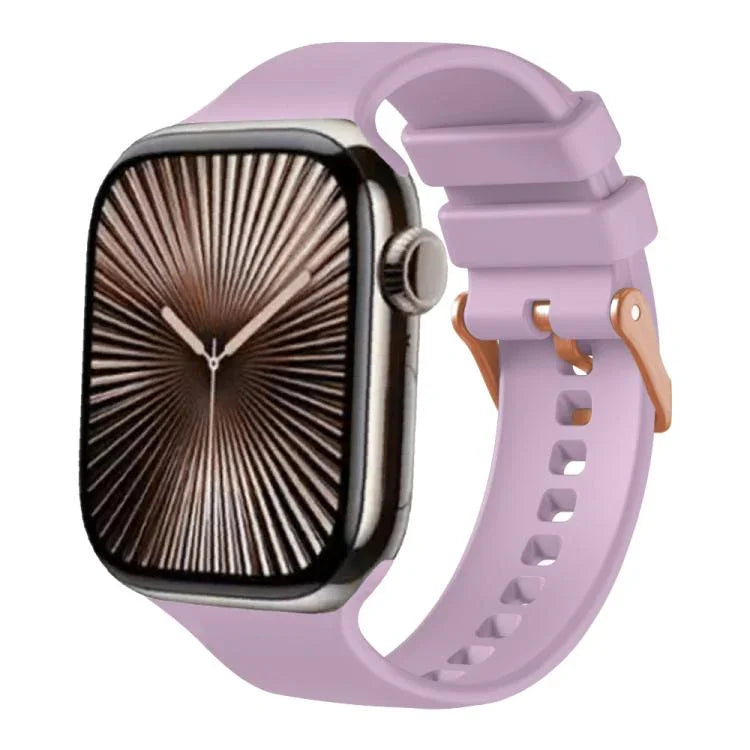 無地ローズゴールドバックルシリコンウォッチバンド、Apple Watch 42mm / 41mm / 40mm / 38mm 用