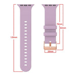 無地ローズゴールドバックルシリコンウォッチバンド、Apple Watch 42mm / 41mm / 40mm / 38mm 用