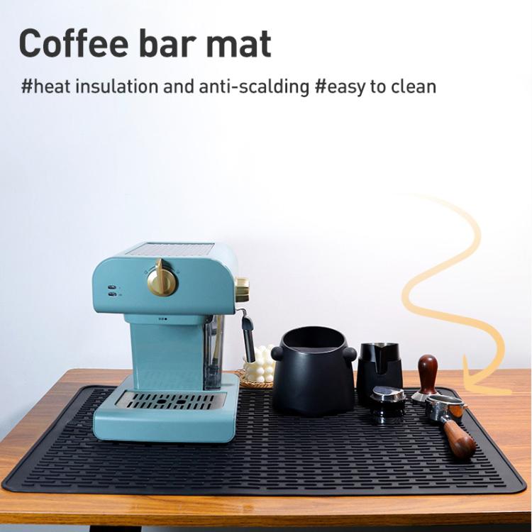 多目的シリコーンコーヒーマシンマット 断熱滑り止めドレインパッド、サイズ：71 x 50cm、滑り止めドレインパッド