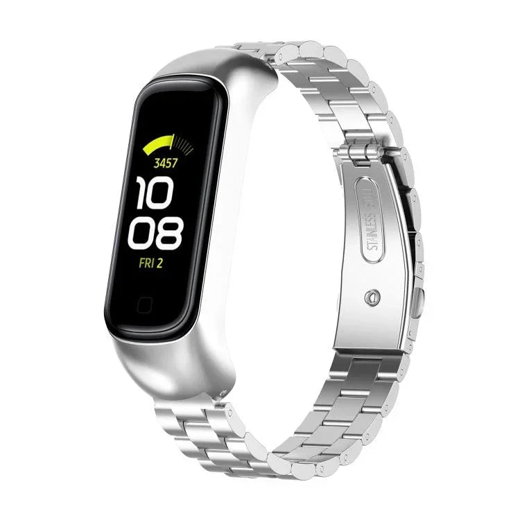 xDfind メタルフレーム 一体型 スリービーズ スチール 時計バンド、Samsung Galaxy Fit 2 用