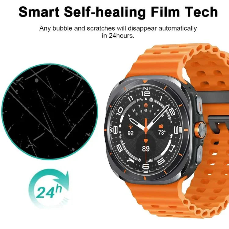 5枚セット xDfind ソフト ハイドロゲル フィルム フルカバー フロントプロテクター、Samsung Galaxy Watch Ultra / Ultra 2025 用、Samsung Galaxy Watch8 Classic 46mm 用、Samsung Galaxy Watch8 44mm 用、Samsung Galaxy Watch8 40mm 用、Samsung Galaxy Watch7 44mm 用