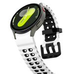 オーシャン二列穴二色シリコンウォッチバンド、Samsung Galaxy Watch 7 40 / 44mm用
