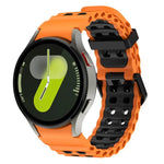 オーシャン二列穴二色シリコンウォッチバンド、Samsung Galaxy Watch 7 40 / 44mm用