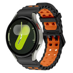 オーシャン二列穴二色シリコンウォッチバンド、Samsung Galaxy Watch 7 40 / 44mm用
