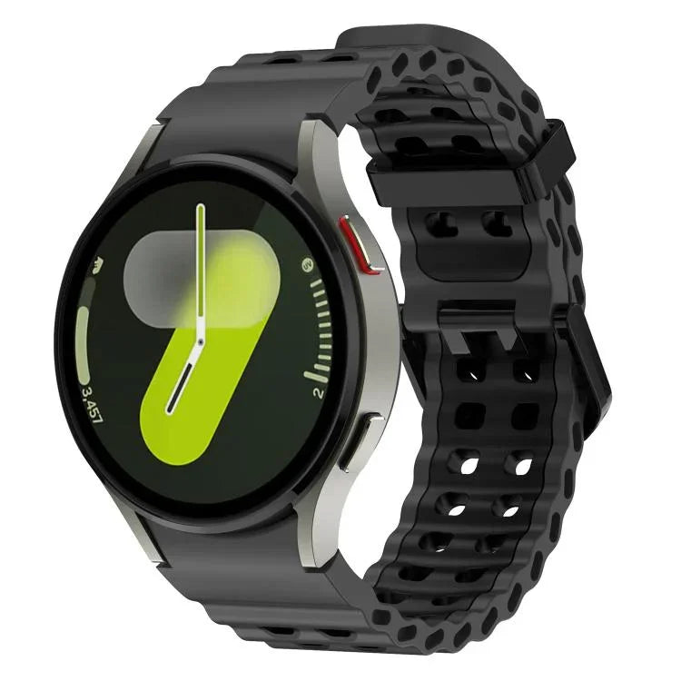オーシャン二列穴二色シリコンウォッチバンド、Samsung Galaxy Watch 7 40 / 44mm用