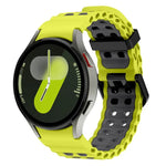 オーシャン二列穴二色シリコンウォッチバンド、Samsung Galaxy Watch 7 40 / 44mm用