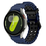 オーシャン二列穴二色シリコンウォッチバンド、Samsung Galaxy Watch 7 40 / 44mm用