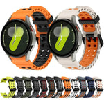 オーシャン二列穴二色シリコンウォッチバンド、Samsung Galaxy Watch 7 40 / 44mm用