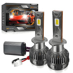 2pcs/Pack 50W 6000LM 6000K Car Double Copper Tube LED Headlight Bulb, 9005, 9006, H1, H4, H7, H11