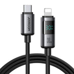 JOYROOM S-A16 Pro プリズムシリーズ 30W デジタルディスプレイ Type-C から 8ピン 急速充電データケーブル, 長さ: 1.2m, Type-C から 8ピン