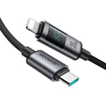 JOYROOM S-A16 Pro プリズムシリーズ 30W デジタルディスプレイ Type-C から 8ピン 急速充電データケーブル, 長さ: 1.2m, Type-C から 8ピン