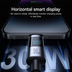 JOYROOM S-A16 Pro プリズムシリーズ 30W デジタルディスプレイ Type-C から 8ピン 急速充電データケーブル, 長さ: 1.2m, Type-C から 8ピン