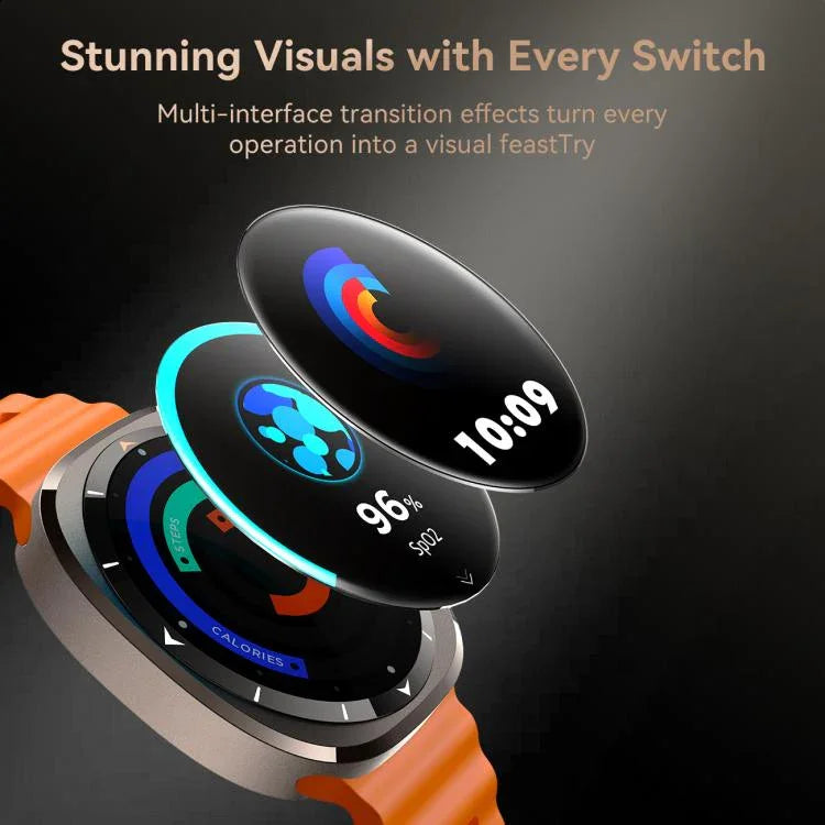 JOYROOM ベンチャーシリーズ JR-FV2 スマートウォッチ、Bluetooth通話／睡眠／血中酸素／心拍数／血圧健康モニター対応