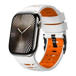 台形ツートンカラーシリコンウォッチバンド、Apple Watch 46mm / 49mm / 45mm / 44mm 用
