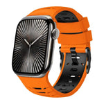 台形ツートンカラーシリコンウォッチバンド、Apple Watch 46mm / 49mm / 45mm / 44mm 用