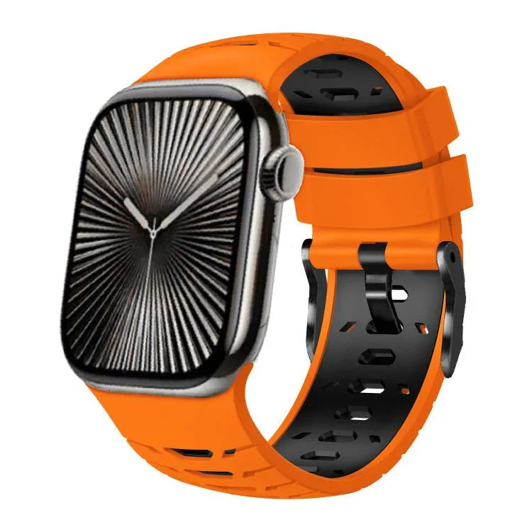 台形ツートンカラーシリコンウォッチバンド、Apple Watch 46mm / 49mm / 45mm / 44mm 用