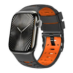 台形ツートンカラーシリコンウォッチバンド、Apple Watch 46mm / 49mm / 45mm / 44mm 用