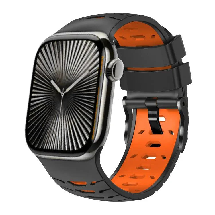 台形ツートンカラーシリコンウォッチバンド、Apple Watch 46mm / 49mm / 45mm / 44mm 用