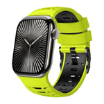 台形ツートンカラーシリコンウォッチバンド、Apple Watch 46mm / 49mm / 45mm / 44mm 用
