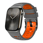 台形ツートンカラーシリコンウォッチバンド、Apple Watch 46mm / 49mm / 45mm / 44mm 用