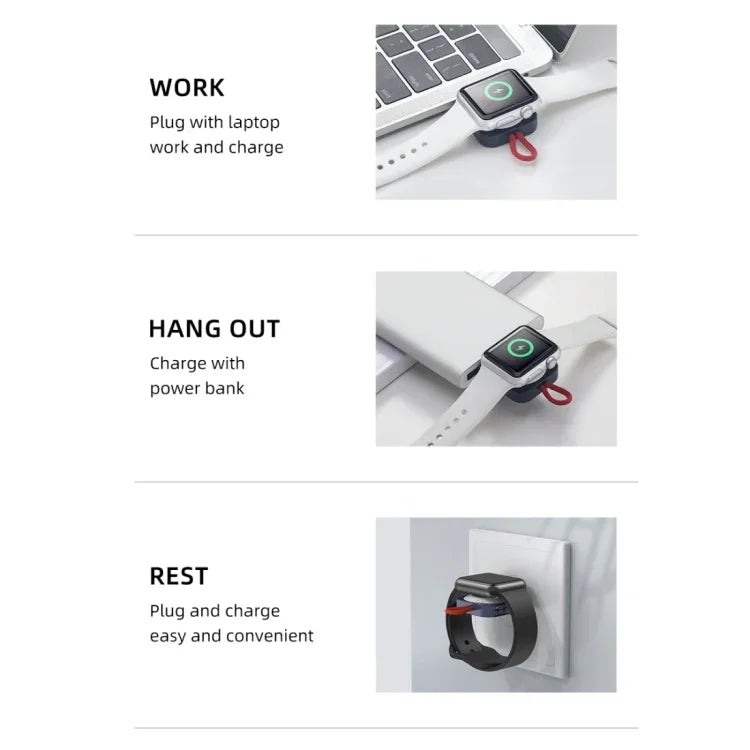 ROCK W26 ポータブル磁気ワイヤレス充電器 Apple Watch用 Type-Cインターフェース、W26 Type-Cインターフェース