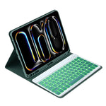 カラフルバックライトBluetoothキーボードレザータブレットケース、iPad Air 11 2024 / Air 11 2025用、iPad Air 5 / Air 4 10.9用