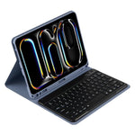カラフルバックライトBluetoothキーボードレザータブレットケース、iPad Air 11 2024 / Air 11 2025用、iPad Air 5 / Air 4 10.9用