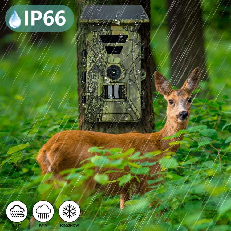 PR903G EU版 5K HDナイトビジョン赤外線ハンティングカメラ ソーラーパネル付き、PR903G US版