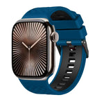 ダイヤモンドテクスチャーツートンカラーシリコンウォッチバンド、Apple Watch 46mm / 49mm / 45mm / 44mm 用