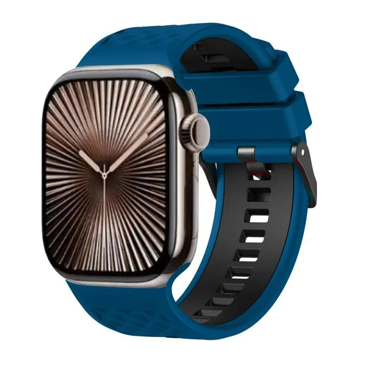 ダイヤモンドテクスチャーツートンカラーシリコンウォッチバンド、Apple Watch 46mm / 49mm / 45mm / 44mm 用