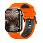 ダイヤモンドテクスチャーツートンカラーシリコンウォッチバンド、Apple Watch 46mm / 49mm / 45mm / 44mm 用