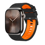 ダイヤモンドテクスチャーツートンカラーシリコンウォッチバンド、Apple Watch 46mm / 49mm / 45mm / 44mm 用