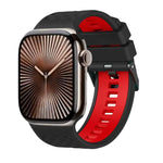 ダイヤモンドテクスチャーツートンカラーシリコンウォッチバンド、Apple Watch 46mm / 49mm / 45mm / 44mm 用