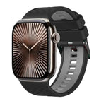 ダイヤモンドテクスチャーツートンカラーシリコンウォッチバンド、Apple Watch 46mm / 49mm / 45mm / 44mm 用
