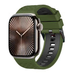 ダイヤモンドテクスチャーツートンカラーシリコンウォッチバンド、Apple Watch 46mm / 49mm / 45mm / 44mm 用